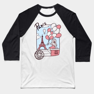 Paris France Balloons Baseball T-Shirt